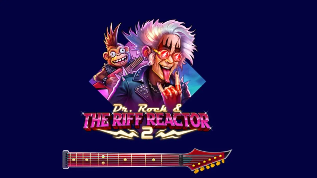 Dr. Rock & the Riff Reactor 2 slot neon concert theme